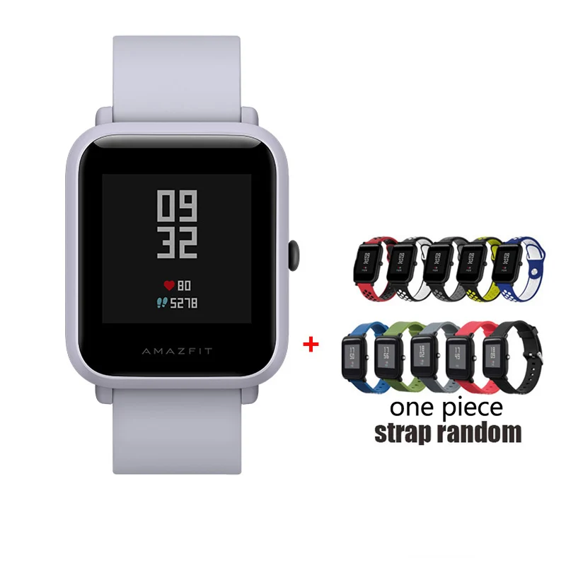 Xiaomi Amazfit Bip Смарт-часы Huami gps Smartwatch Android iOS монитор сердечного ритма 45 дней Срок службы батареи IP68+ рюкзак Xiaomi - Цвет: Bip-white cloud