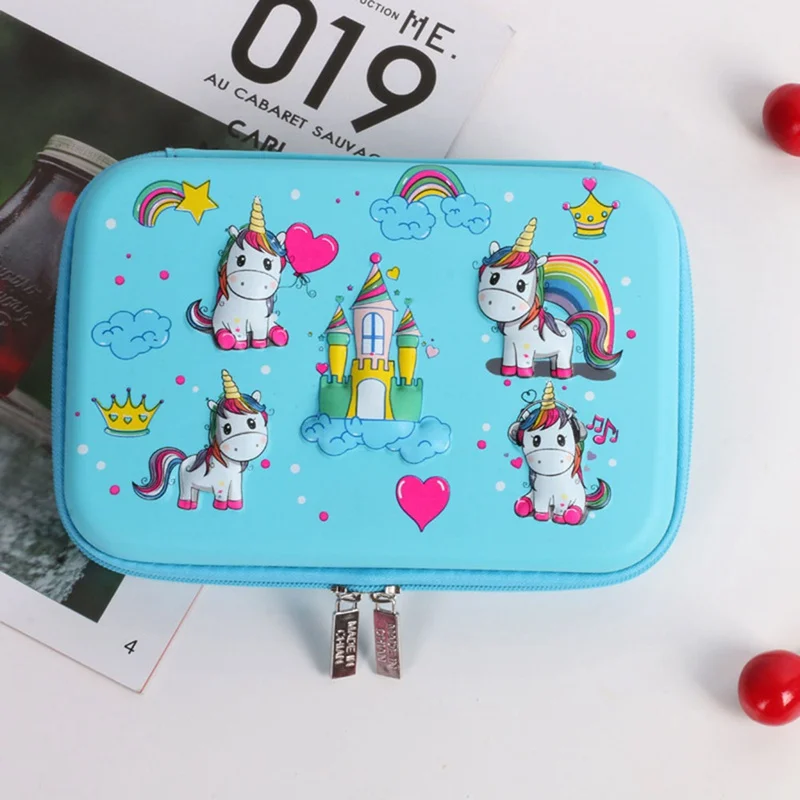 

1 Pcs Kawaii Pencil Case EVA Unicorn Gift School Pencil Box Pencilcase Pencil Bag School Learning Supplies Stationery