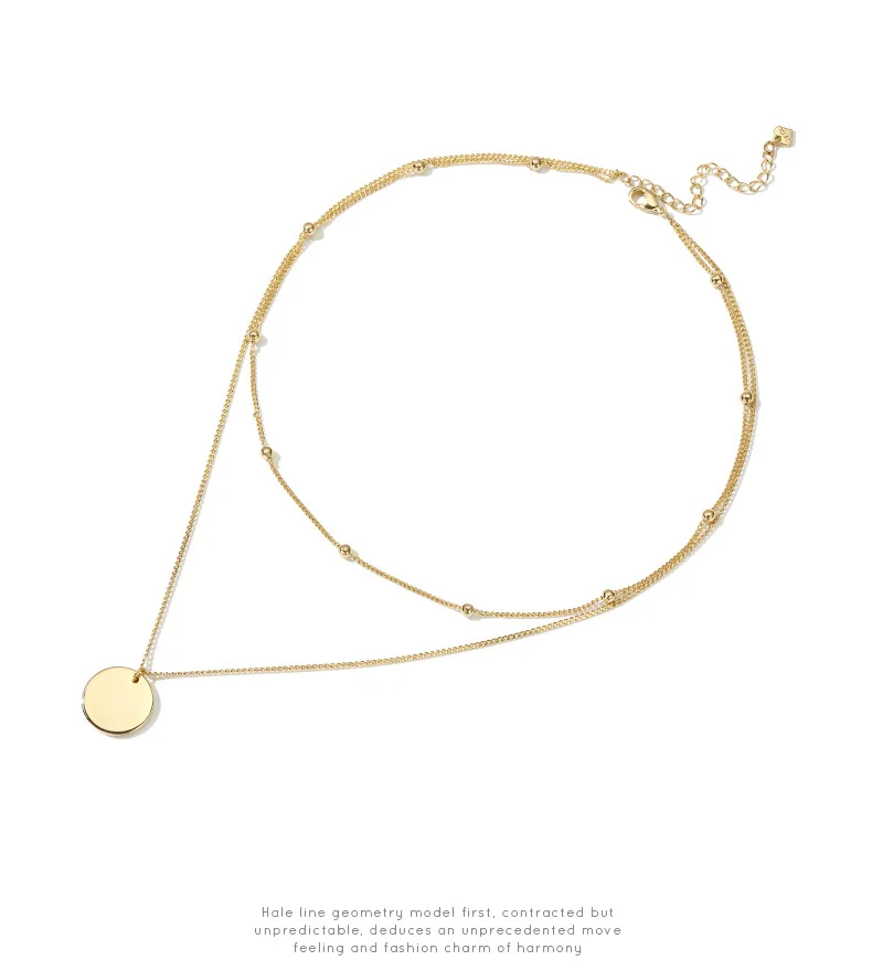 NPKDS корейское Двухслойное ожерелье чокер с монетами для женщин сексуальная