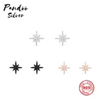 Pandoo модные шарма стерлингового серебра оригинальный 1:1 копия, серебро, метеоритов серьги-гвоздики Роскошные ювелирные изделия подарок для женщины