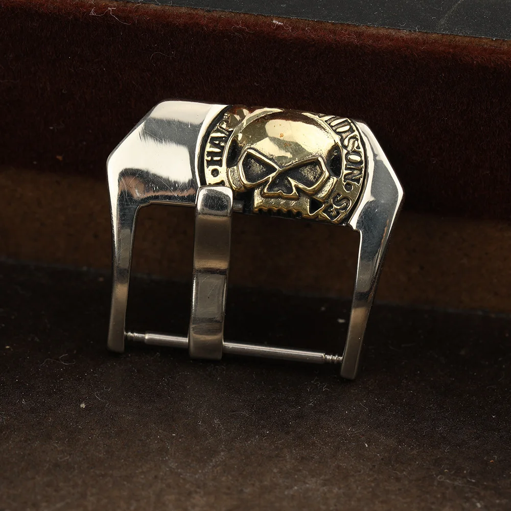 Застежка Allbai из медно никелевого сплава полированная вручную 20/22/24 мм с латунным