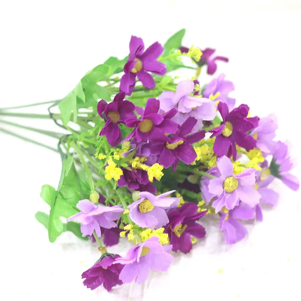 1 букет из 28 искусственных цветов Cineraria для украшения дома и офиса шелковые