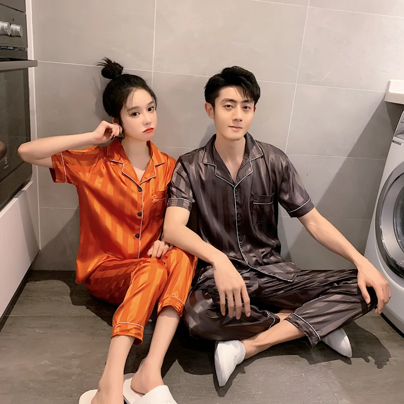 Ночная рубашка размера плюс для мужчин и женщин сексуальная пижама летняя Пижама