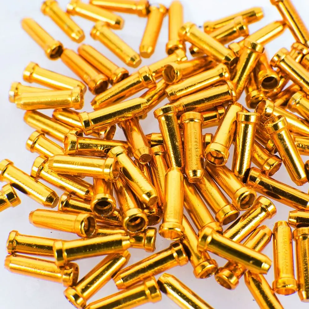 

100 Pcs/Lot MTB Bike Bicycle Brake Shifter Aluminum Inner Cable Tips Crimps Cycle Cycling Parts Derailleur Shift Cables End Caps