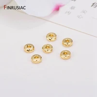 gold plated copper metal 4 6mm spacer beads for jewelry making handmade diy bracelets beads accessories
