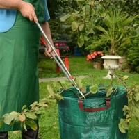 120 500l large capacity garden bag reusable leaf sack trash can foldable garden garbage waste collection container storage bag