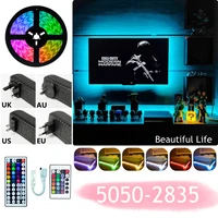 led strip lights rgb 5050 smd 2835 waterproof lamp flexible tape diodedc12v for room decor with phone bluetooth app