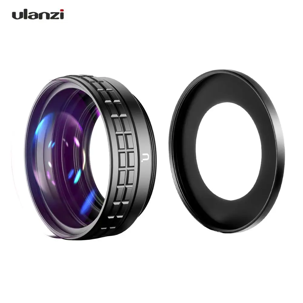 

Ulanzi WL-1 18 мм 10X макро объектив Широкий формат объектив 2-в-1 дополнительный объектив с 52 мм переходное кольцо для Sony ZV-1 RX100M7 4K Камера