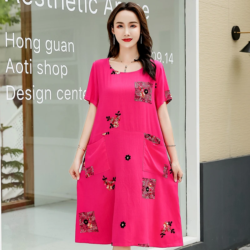 Женское летнее платье среднего возраста 2020 повседневные длинные пляжные платья