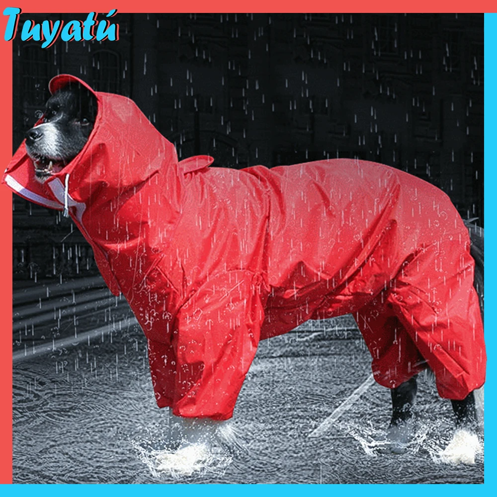 Дождевики для больших и маленьких собак водонепроницаемые толстовки с капюшоном
