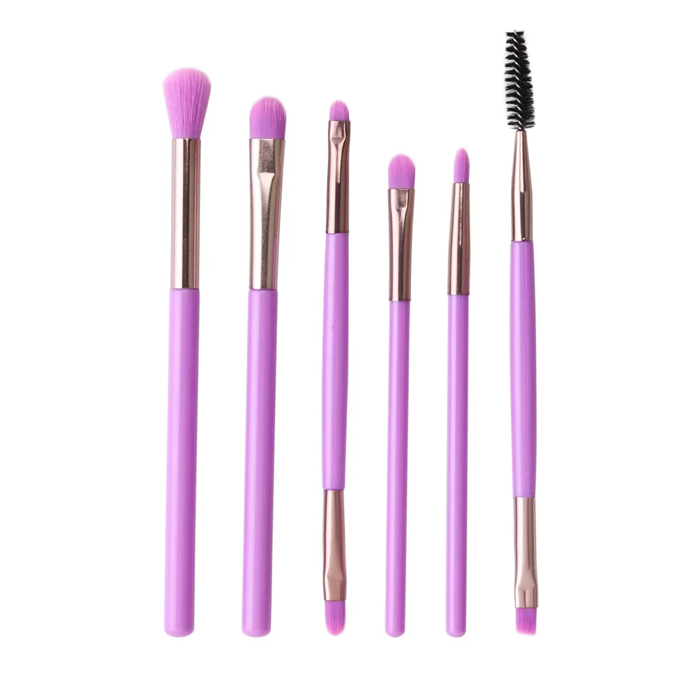

6Pcs Makeup Brushes Tool Set Cosmetic Powder Eye Shadow Foundation Blush Blending Fluorescent Color Beauty Makeup Tools