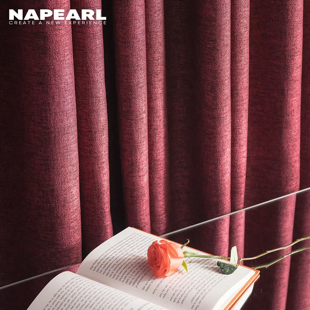 Затемняющие шторы NAPEARL оконные занавески из искусственного льна с высоким