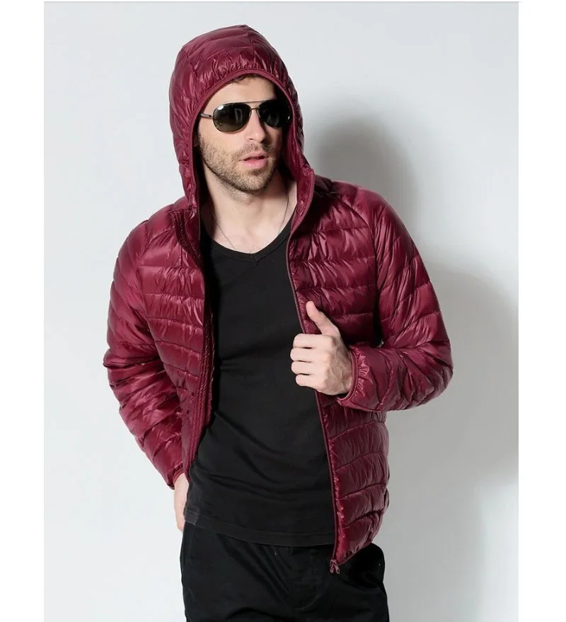 Men's Padded Jacket Thicken Winter Warm Quilting Hooded Light Weight Coat AW21 New High Quality Casual Jacket Male Clothes