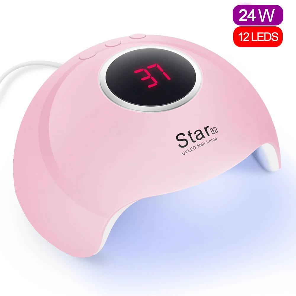 24W UV LED Lamp 54 Вт SUNX УФ-лампы для ногтей Светодиодный лампа для маникюра ногтей Сушилка для ногтей гель лак для ногтей с инфракрасного зондирования 10/30/60s ЖК-дисплей дисплей светильник - Цвет: 24W UV LED Lamp