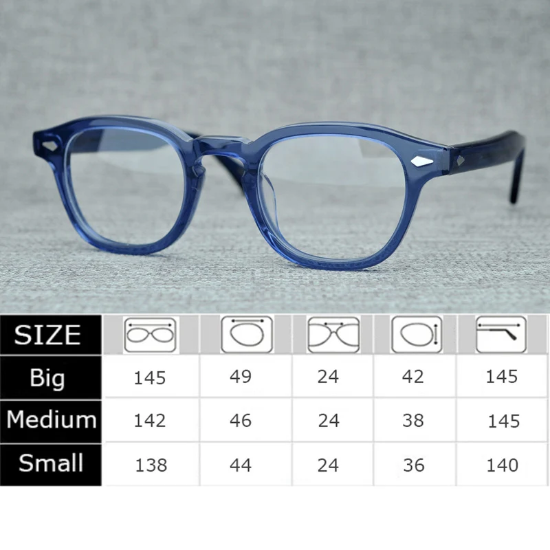 Ручной работы Lemtosh Джонни Деппом очки Рамка оконного оптического стекла Для