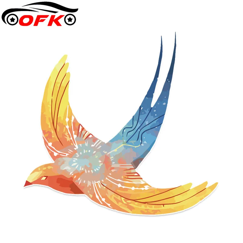 

Автомобильная наклейка-Ласточка OFK, 13 х12 см, водостойкая