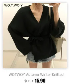 WOTWOY, Осень-зима, контрастный цвет, женский свитер, Повседневный, с длинным рукавом, пуловеры, для женщин, с круглым вырезом, вязаные топы, женский джемпер, мягкий