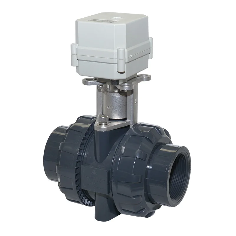 Фото BSP/NPT 1/2 ''-2'' ПВХ моторизованный шаровой клапан DC 12 V/24 V электрический кран BSP/NPT 1/2 ''-2'' ПВХ моторизованный шаровой клапан DC 12 V/24 V электрический кран