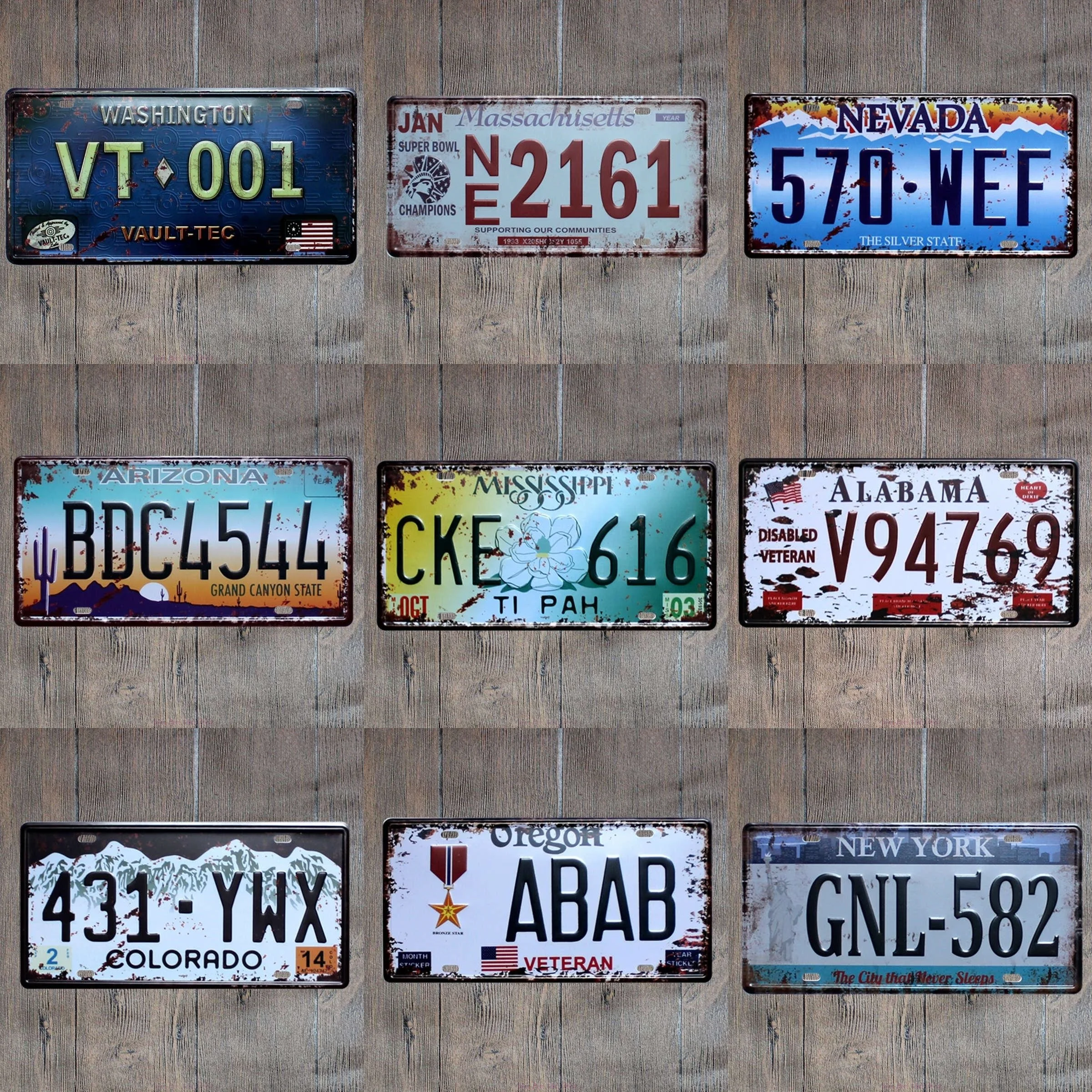 ABAB американский автомобиль пластины номер металлическая жестяная вывеска США