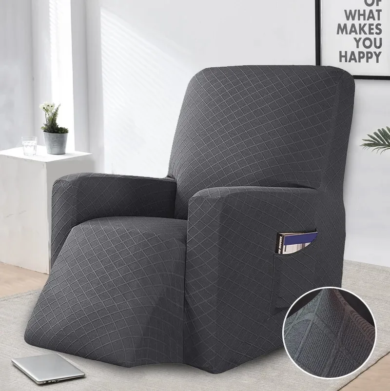 Цельнокроеное платье супер стрейч в клетку для дивана Recliner чехол кресла с