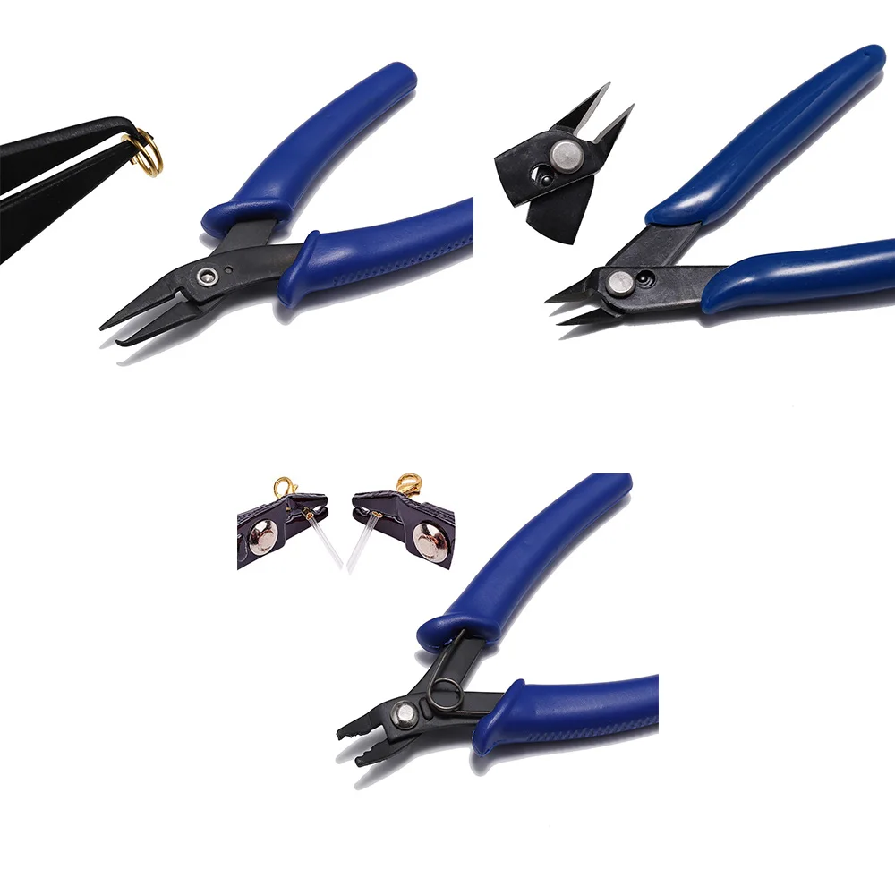 Длина 13 5 мм Бисер Обжимные Щипцы Ювелирные плоскогубцы иглы Круглый загнутым