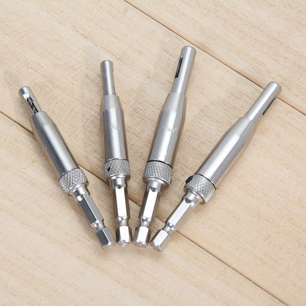 

4Pcs HSS Self Centering Hinge Drill Bit Set for Hinges Drawer Guides