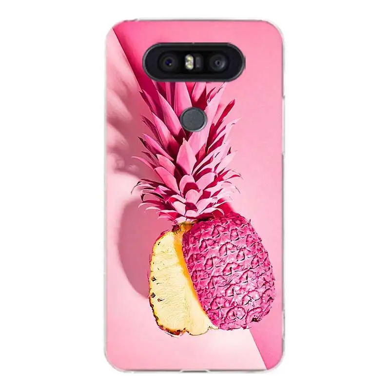 Ананас чехол с крышкой и узором мягкий резиновый для LG G8S Q8 Q7 Q6 G6 G7 G5 G4 V40 V30 V20 V10 K8 K10