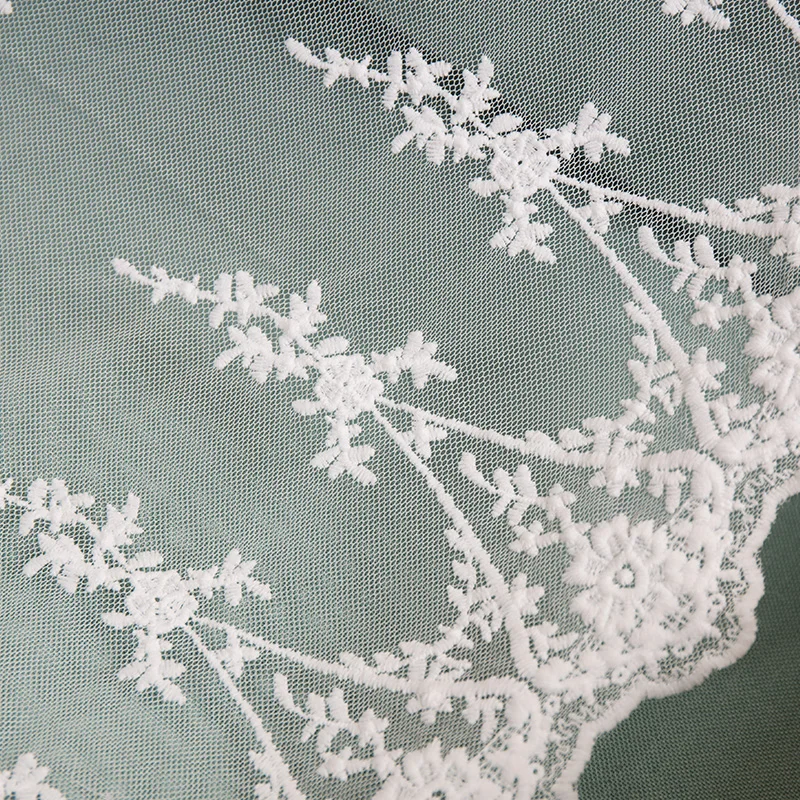 42 см ширина 2 ярдов/партия белая кружевная ткань для шитья отделка материалы