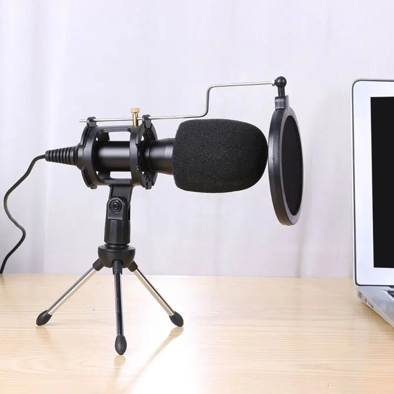 

Usb Microphone Series Wired Condenser Microphone With Stand Clip for Pc