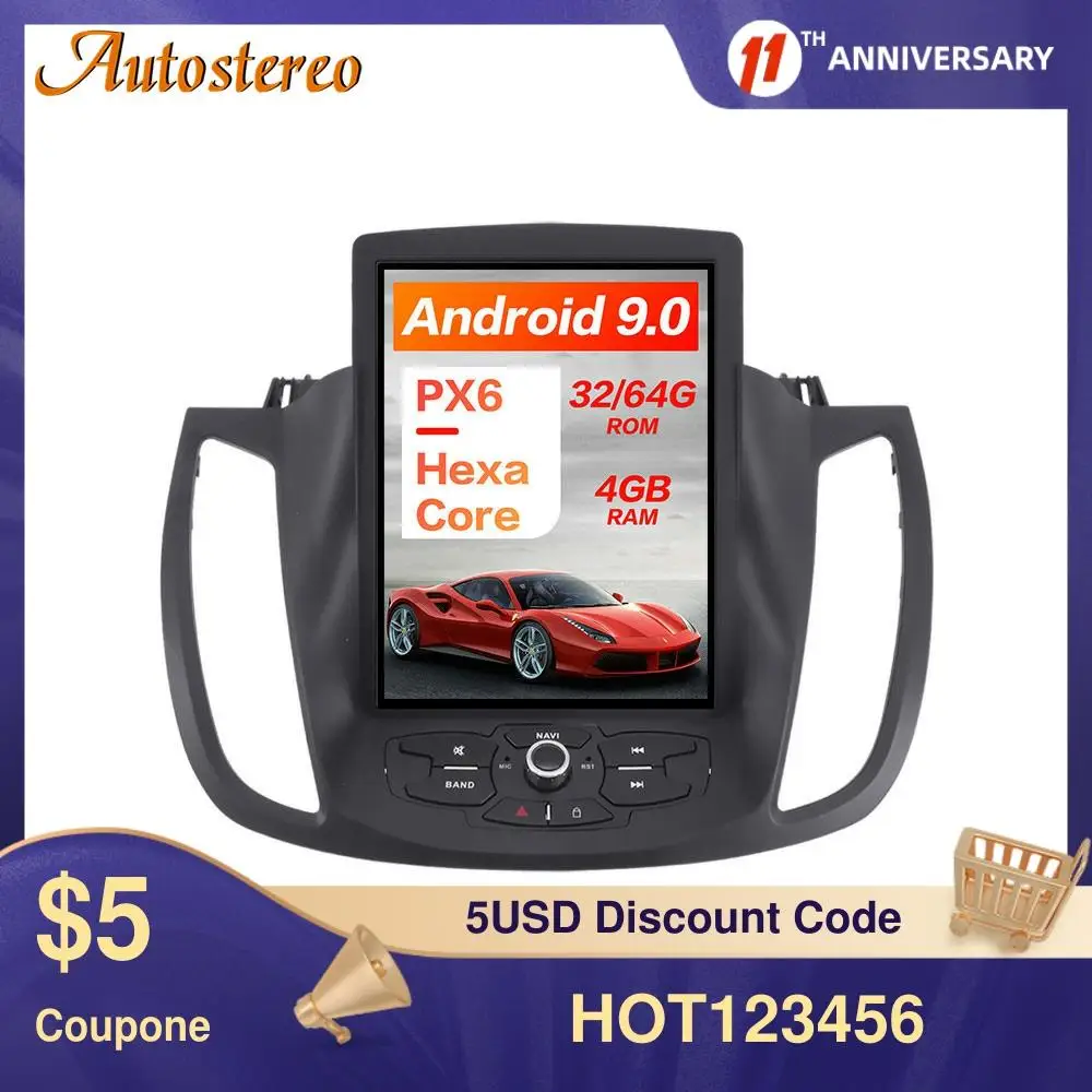 

Android10 128 For Ford KUGA 2013-2019 Tesla Radio Car GPS Navigation Head Unit Multimedia Player Radio Tape Recorder Auto Stereo