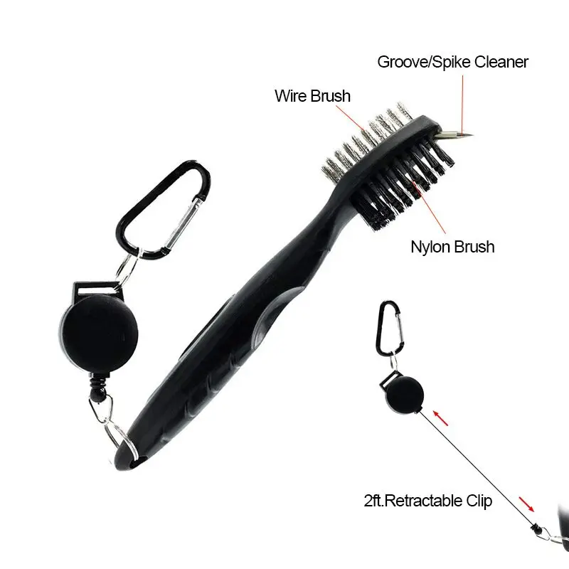 Golf Brush With 3 In 1 Tool Club Sharpener with Needle |
