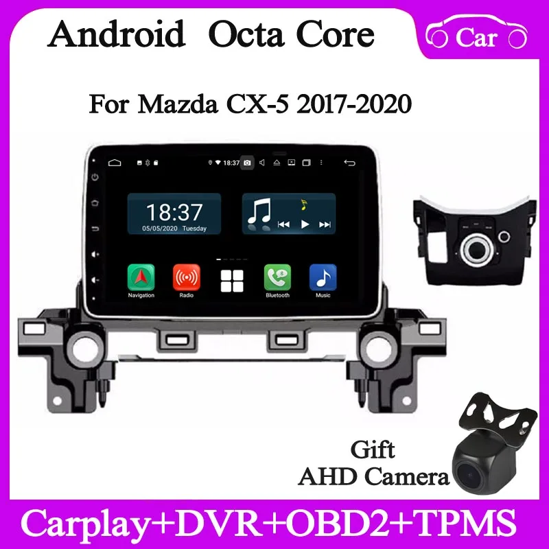 

Автомобильный мультимедийный плеер, Магнитола 9 дюймов, 4 + 64 ГБ, Android 12, с gps, Wi-Fi, для mazda CX-5 2017-2019
