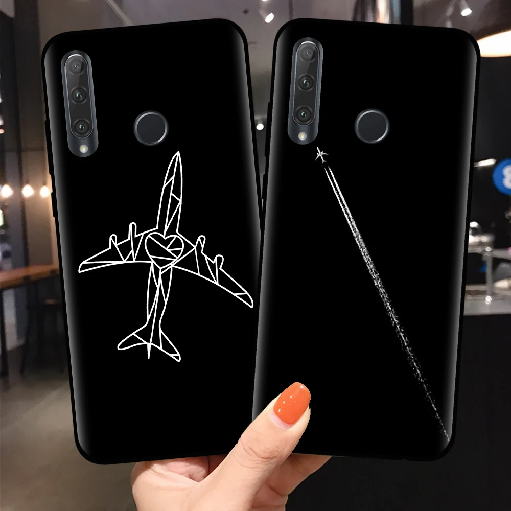Для Funda Huawei Honor 10 20 Lite 10i 8X 8C 9X line Plane Heart для крышки Mate чехол мягкий TPU 30 Pro|Бамперы| |