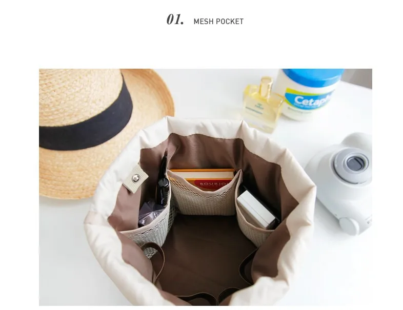 Цилиндрическая косметичка большая емкость для путешествий водонепроницаемая