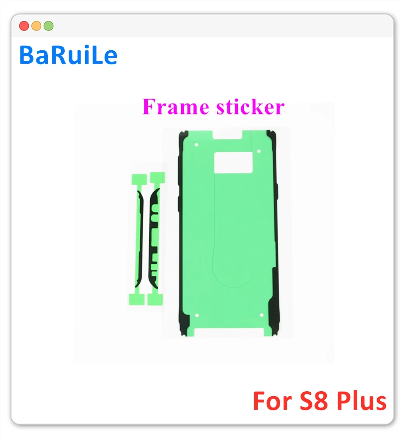 BaRuiLe 10 шт. lcd рамка наклейка для samsung Galaxy S6 G920 Edge S7 G930 S8 Plus передняя Клейкая клейкая