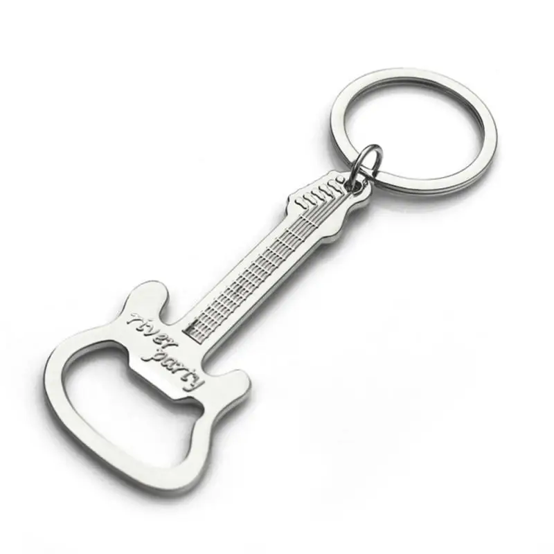 

1PC Swing Beer Guitar Bottle Can Alloy Hangings Ring Keychain Tools Household Gifts Keychain Bottle Opener Kitchen Accessories