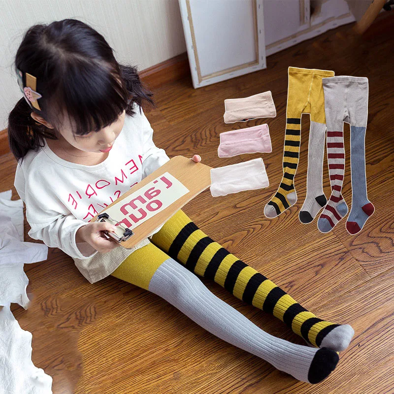 Милые весенне осенние детские колготки Детские хлопковые для девочек Колготки в