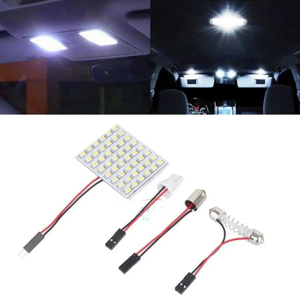 

SMD 48LEDs T10 4W 12V WhiteS LightS Car Interior Panel Lights Dome Lamp Bulb