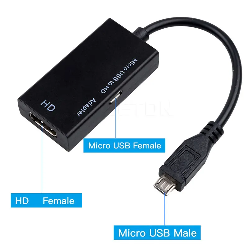 Переходник с Micro USB на адаптер 1080P HD аудио видео кабель ТВ монитор для MHL конвертер