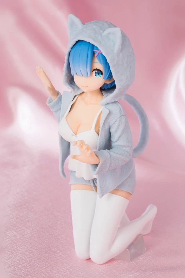 

Re Zero Toy Re: Zero 2pcs/set Rem Figure Kara Hajimeru Isekai Seikatsu Ram Rem Nyanko Mode Dress Pvc Figures Collection Toys