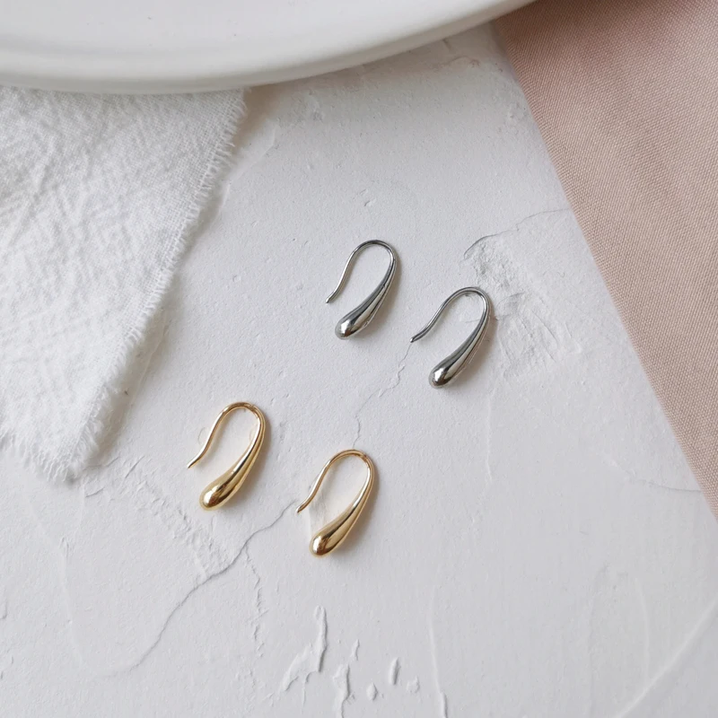 Огромные индивидуальные серьги в виде капель холодной воды|Серьги-гвоздики| |