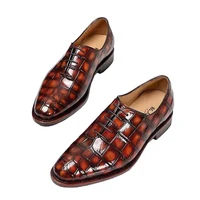 tianxing new arrival men dress shoes male crocodile leather shoes men crocodile shoes men formal shoes