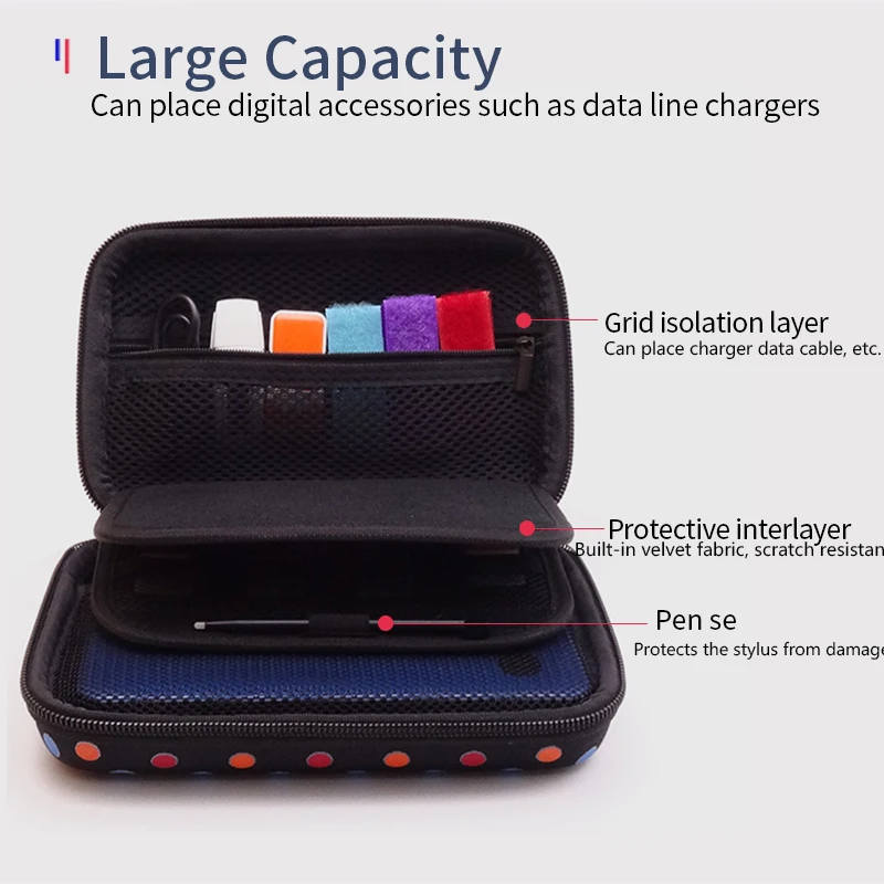 Электронная сумка для хранения EVA чехол защитный путешествий HDD SSD USB кабель