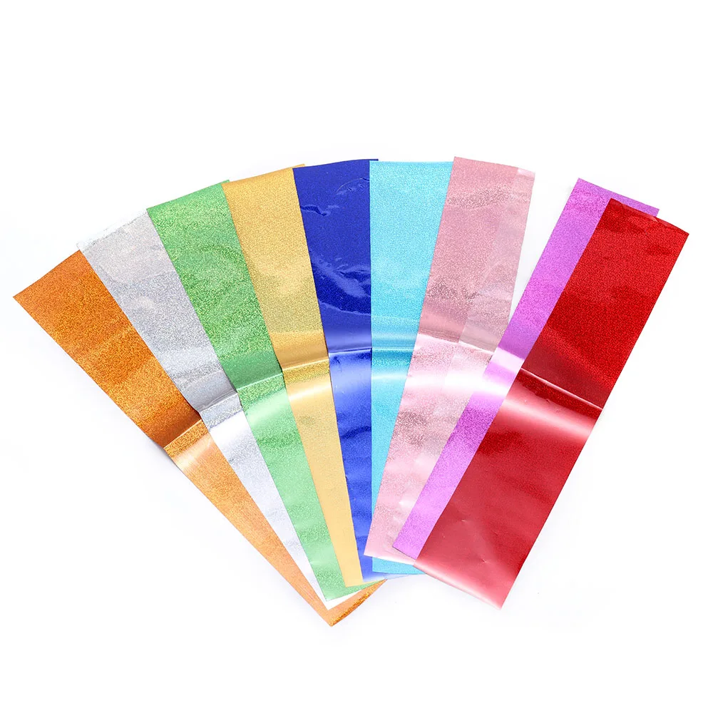 

10Pcs Holographics Mirror Laser Effect Nail Foil Transfer Stickers DIY Nail Art Decals Decor Nail Art Decoration Design for Nail
