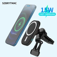 for iphone 12 12 pro max 12 mini 15w wireless car magsafe charger airvent mount magnet adsorbable phone car holder fast charging