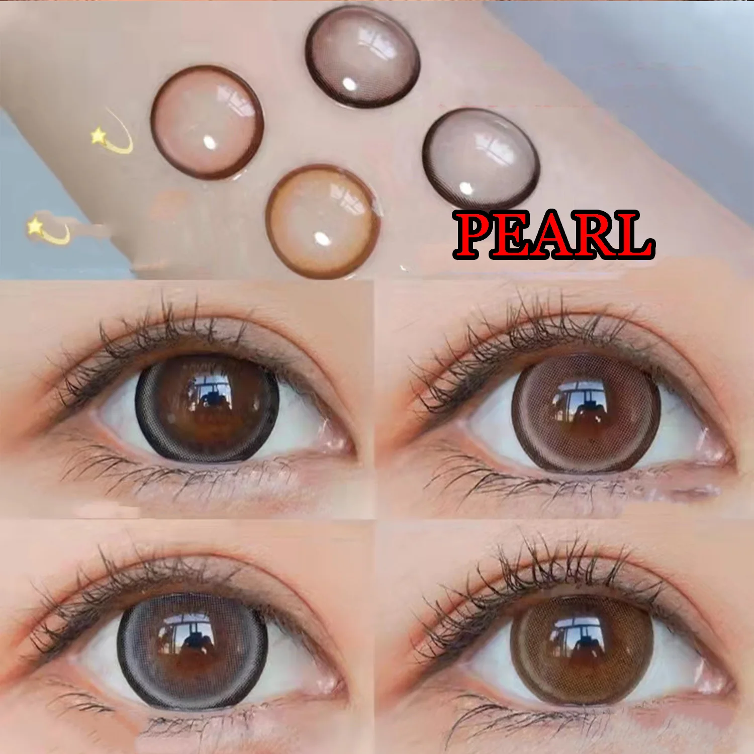 2022 New Popular Eye Color Contact Lenses 1 Year Use Women Men Soft Contact lentes de contacto Pearl Cola