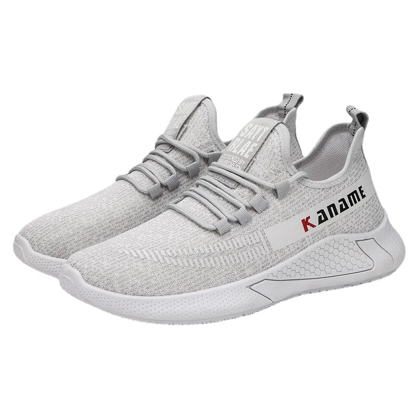 Autumn Men's Shoes 2022 New Flying Woven Breathable Casual Shoes Mesh Sports Running Shoes Shoes Men Sneakers Men Men Flats Low