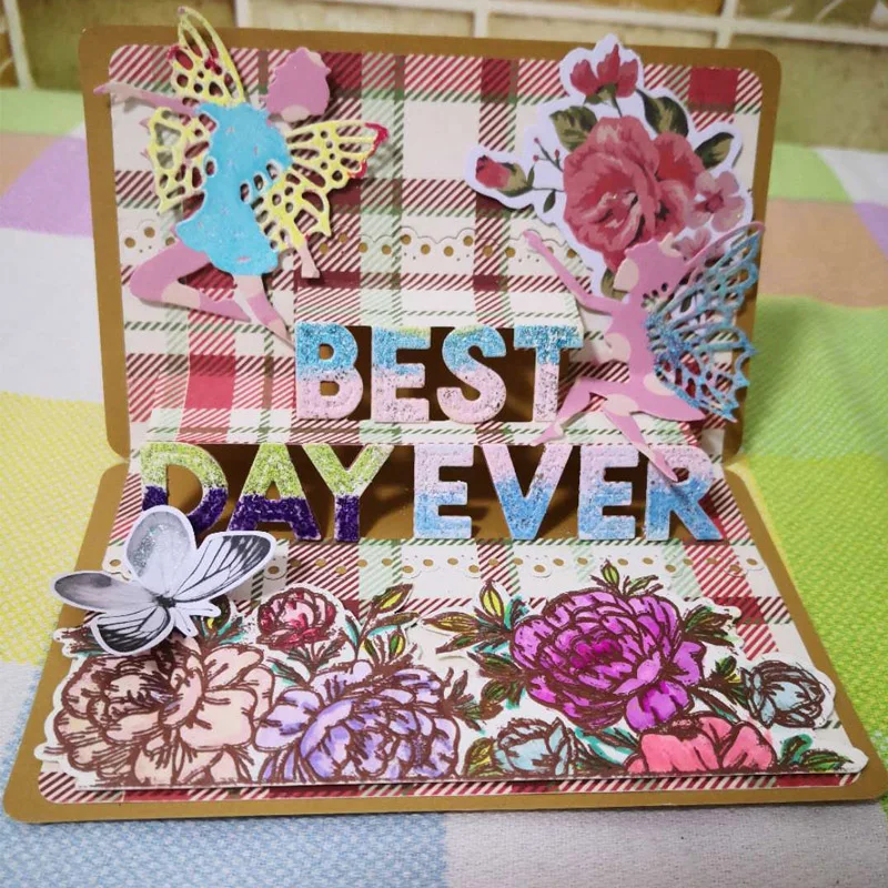 3D выдвижная поздравительная открытка с наилучшими пожеланиями для друзей семьи