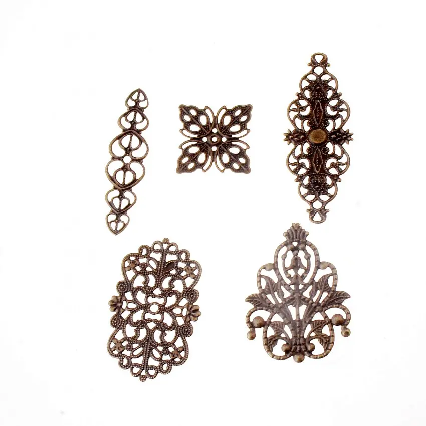 Бесплатная доставка 20 шт. смешанные коннекторы для филигранью бронзового тона