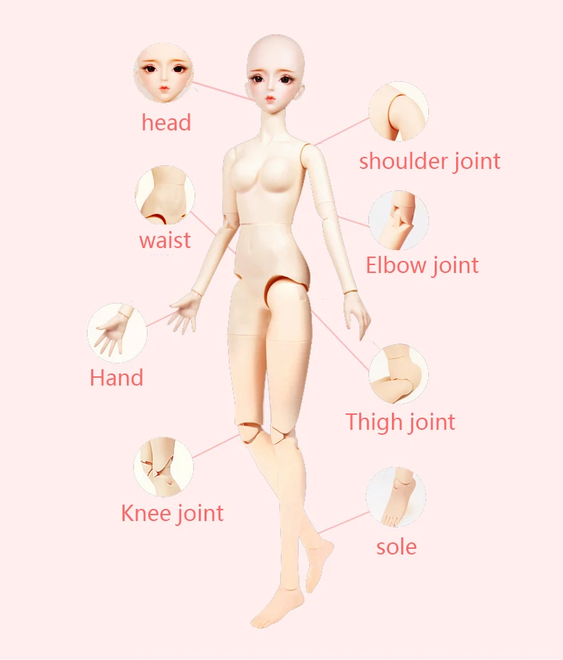

28cm26 Joint Simulation Bjd Doll Joint Dressing Doll Little Angel Series 6 Points Dress Up Princess Doll Hand Office Ornaments